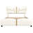 Full Size Upholstered PU Leather Bed Frame, With Butterfly Shaped Headboard And Footboard, Platform Bed Frame With Gold Metal Decorations, No Box Spring Needed, Beige-470847828-470847835