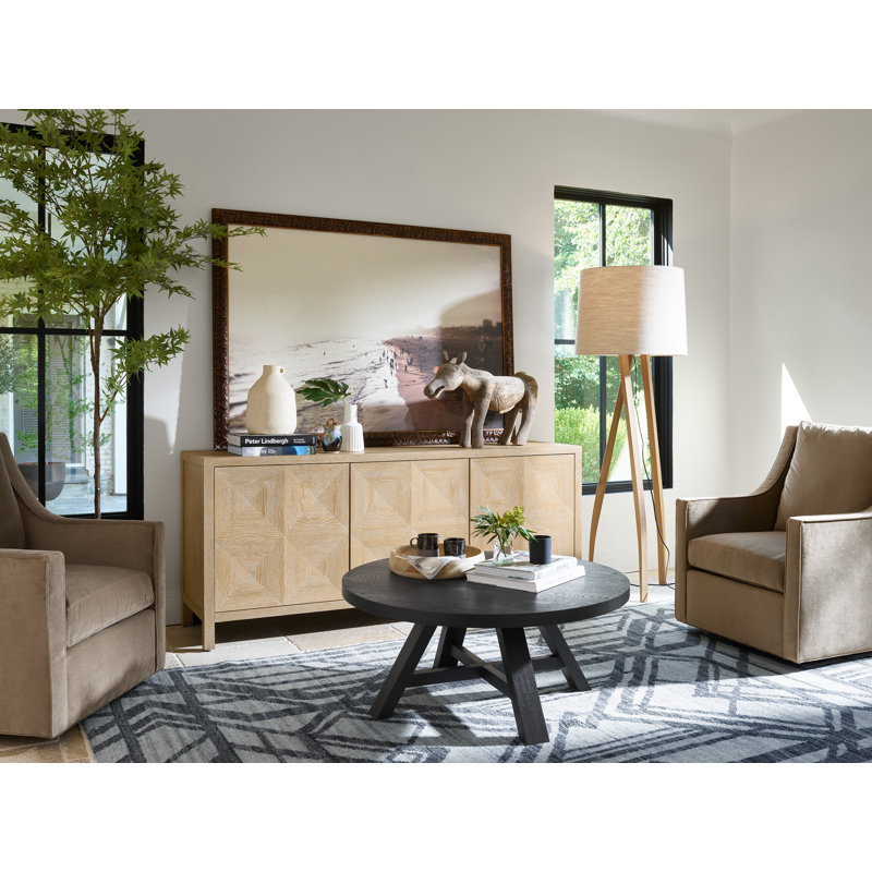 Bilbrook 76'' Media Console, Natural Oak