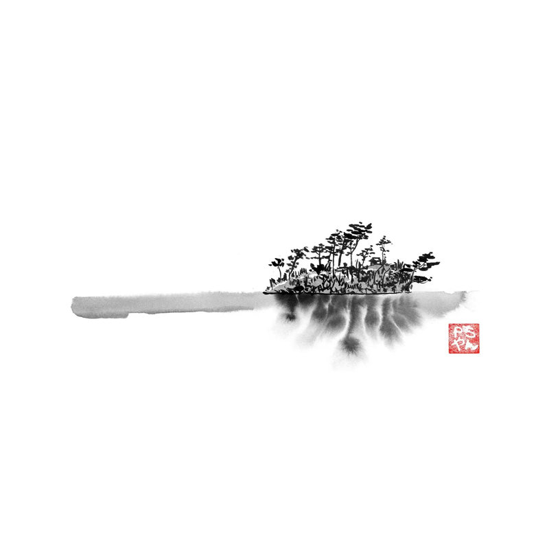 Frozen Island by Péchane - Print on Canvas, 66.04 cm H x 45.72 cm W x 1.91 cm D, Wrapped Canvas