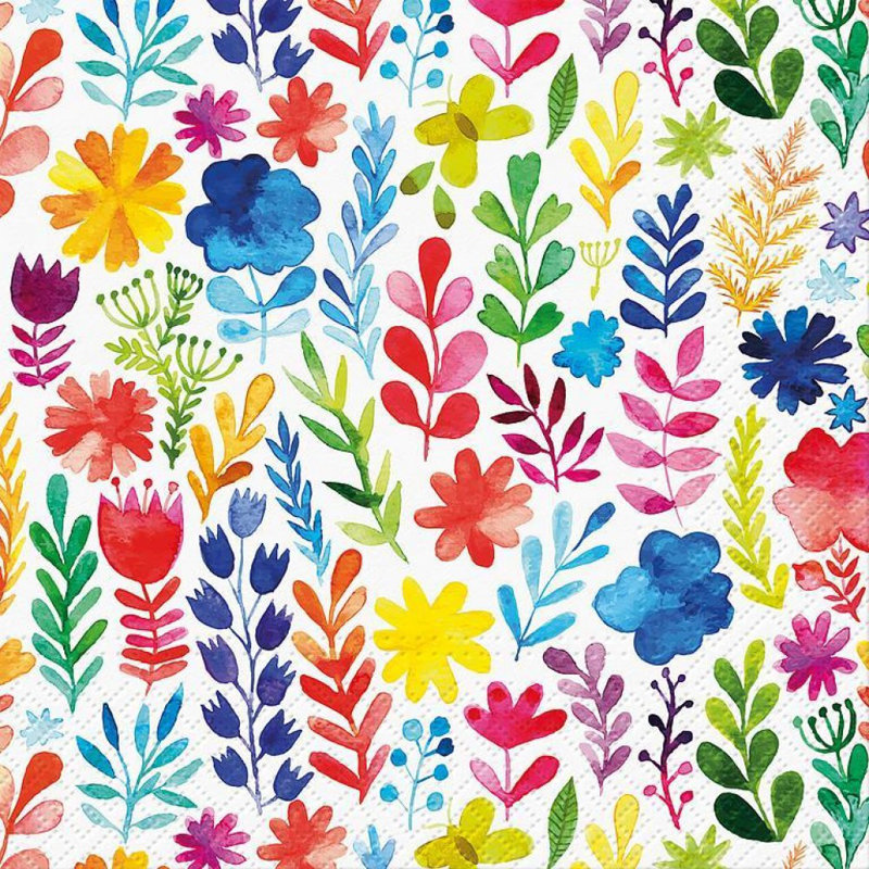 Ensemble de 20 serviettes de table botaniques