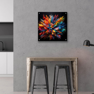  «Color Burst 1» par Rey Klimt, art mural en verre acrylique