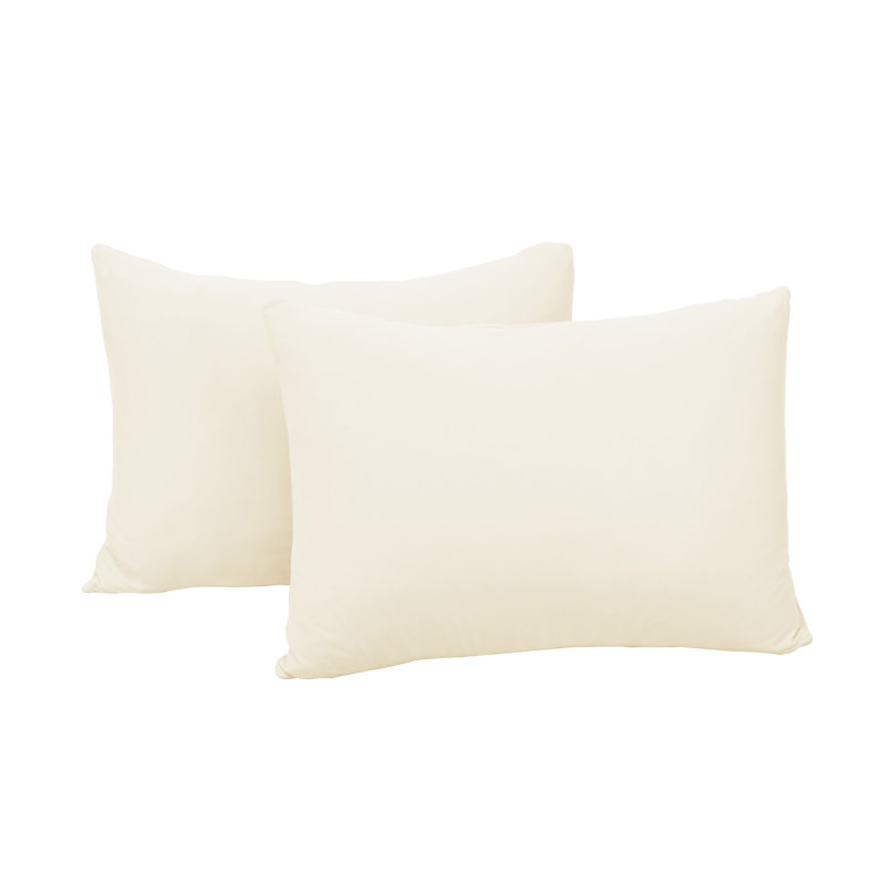 Taies d'oreiller en jersey extensible avec fermeture à enveloppe, Beige, Taie d'oreiller très grande