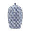 Vase décoratif bleu et blanc 9 x 3,5 x 16 po-466581621