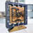 The Gears Clock 10'' Inch Real Moving Gear Desk Clock Square (wall clock) Grey and White-802675498