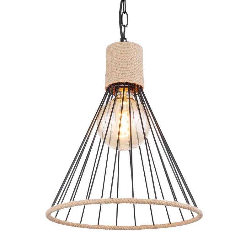 Alethea 1 - Light Black Cone Pendant, 140cm H x 9cm W x 9cm D