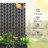 Metal Planter Wall with Trellis and Wheels, Mobile Outdoor Elevated Garden Bed, Dual-Purpose for Privacy Decoration and Planting, with Drainage Holes, for Climbing Plants, Vegetables, and Vining Flowers -1138453774-1138453779