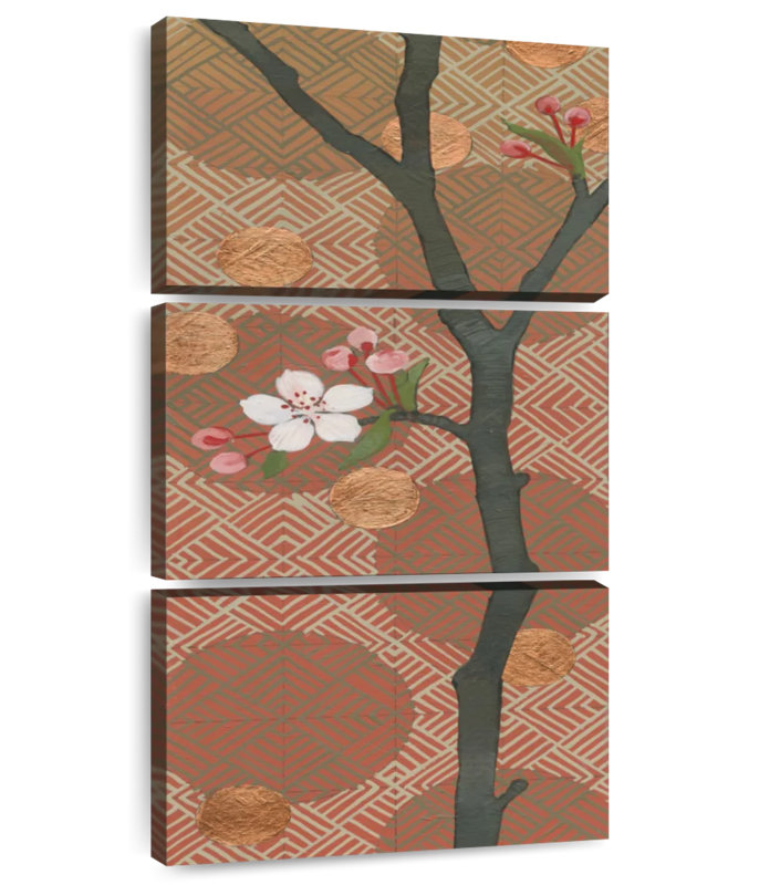 Cherry Blossoms Panel One Blossom, 32" H x 15" W
