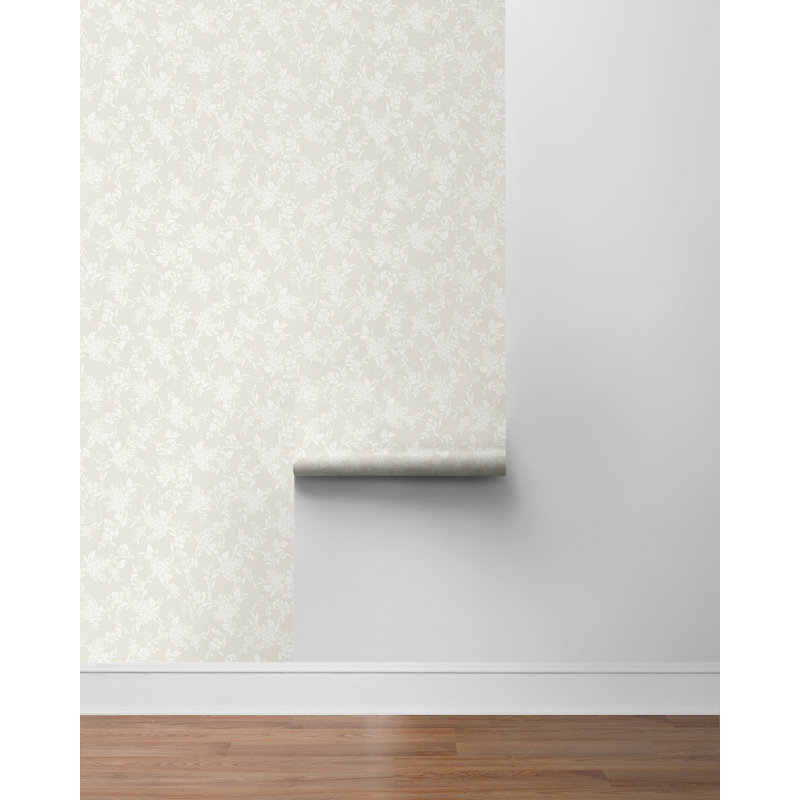 Winston Porter Neutral Tonal Floral Peel And Stick Wallpaper