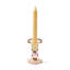 Rosy Check Large Glass Candlestick-1928321707