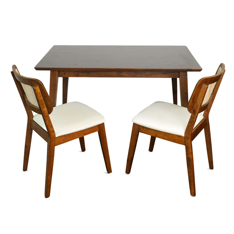 Ensemble de chaises Kaden en velours (ensemble de 2), Crème, crème