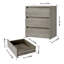 Table de chevet 3 tiroirs Bozidar-853584404