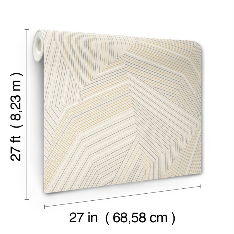 Rouleau de papier peint L 27 pi x l 27 po Dots Maze, Taupe