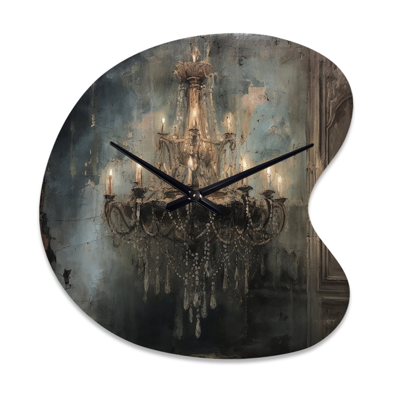 Grand Chandelier Showcase II - horloge asymétrique en métal avec lustre de forme unique, Petit