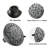 High 4.72" Matte Black Shower Head - 6 Spray Patterns, Large Coverage, Rustproof, 1.8 Gpm