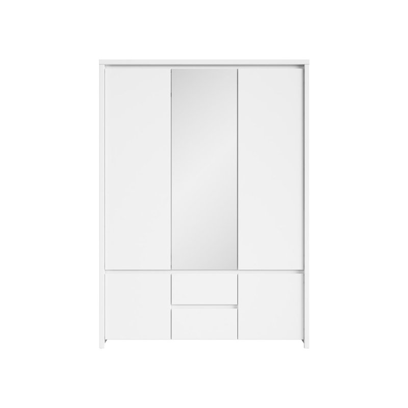Kaspian 5 Door Manufactured Wood Wardrobe, White