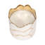 Sagebrook Home Ceramic 7" Candle - 42 Oz Tobacco Clouds Scent, Ivory/Gold