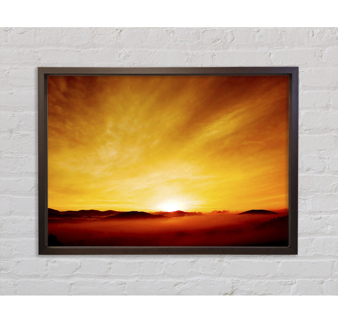 Misty Morning Sunrise - Einzelbildrahmen Kunstdrucke auf Leinwand