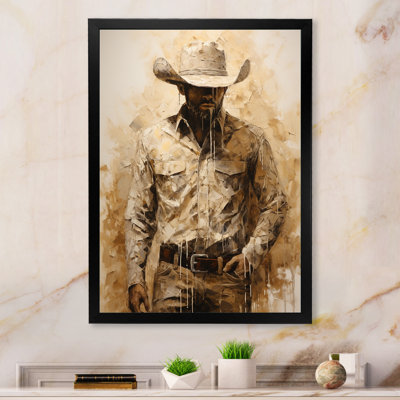 Minimalisme Cowboy, peinture II - Cowboys, art mural