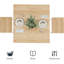 Ensemble 3 pièces de table de salle à manger industrielle, table de cuisine, coin-repas compact pour cuisine, salle à manger, petit espace, coin repas, salon, fête, naturel et blanc WN75CZ01G1