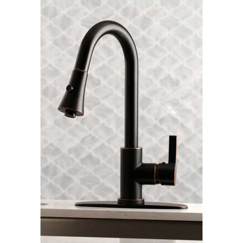Kingston Brass Continental Single-Handle Pull-Down Kitchen Faucet