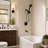 5-Spray Tub and Shower Faucet Set with Handheld Shower, Pressure-Balanced Valve and Tub Spout, Complete Shower System-113343549
