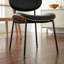 Ensemble de 4 chaises de salle à manger de style Mid-Century moderne - Bois cintré noyer de qualité supérieure avec revêtement en cuir PU-436683106