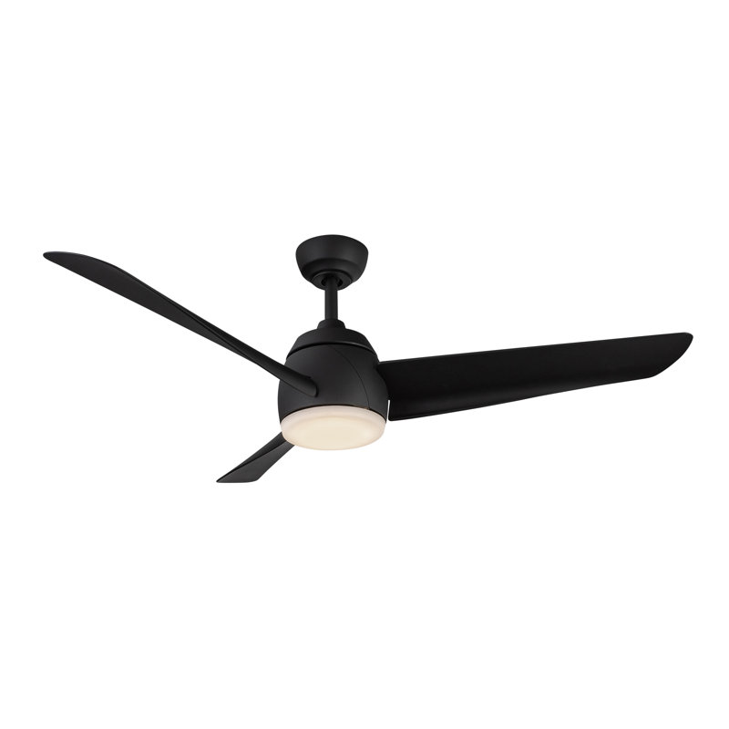 Thalia 54'' Ceiling Fan with LED Lights, Matte Black, Matte Black