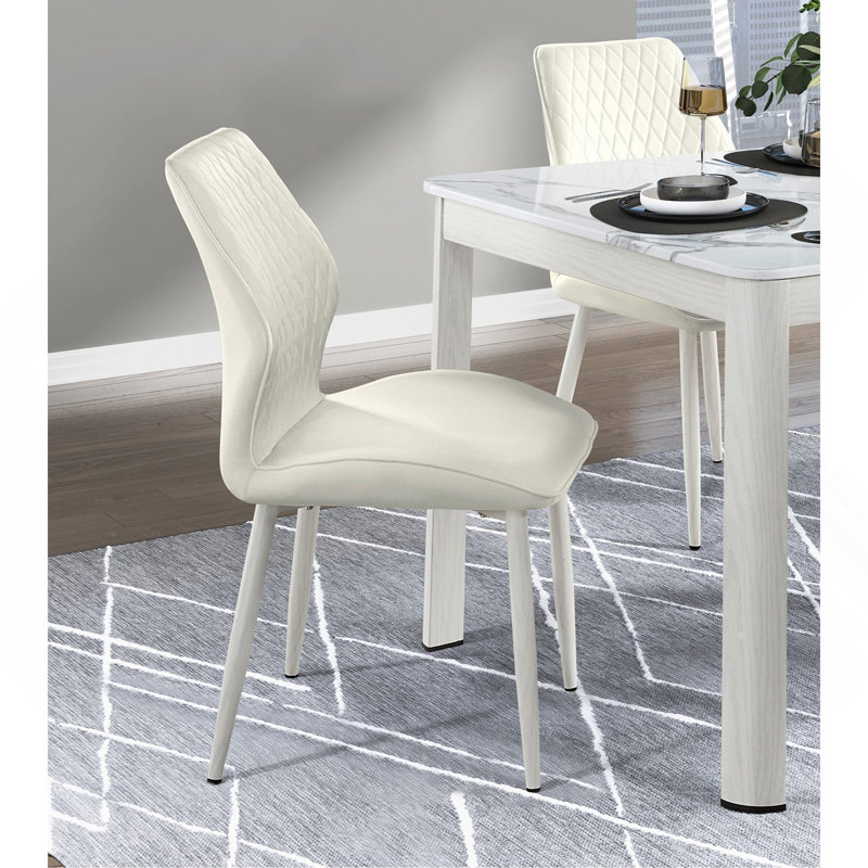 Ensemble de 2 chaises d'appoint Modern, Blanc