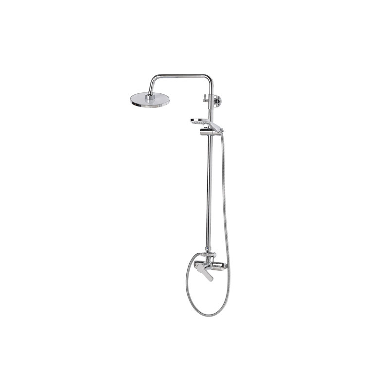 Almond Thermostatic Shower with Dual Head, Silver