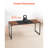 Computer Desk, 63 Inch Office Gaming Desk for Home Office, Writing Study Work Modern Simple Table with Metal Frame for Large Legroom, Rustic Brown and Black