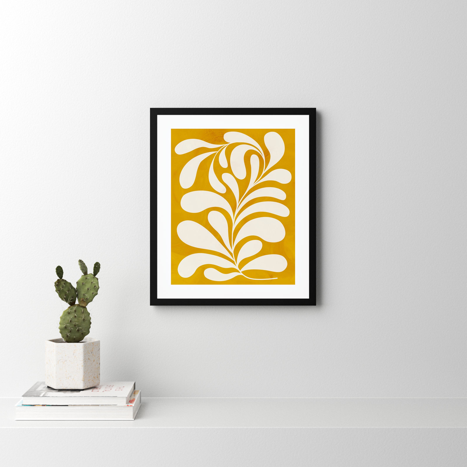 Lomi "Goldenrod I" Print by Grace Popp, Black, 25" H x 21" W x 1" D