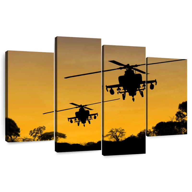 Mait Helicopter Sunset Operation, 54" H x 84" W