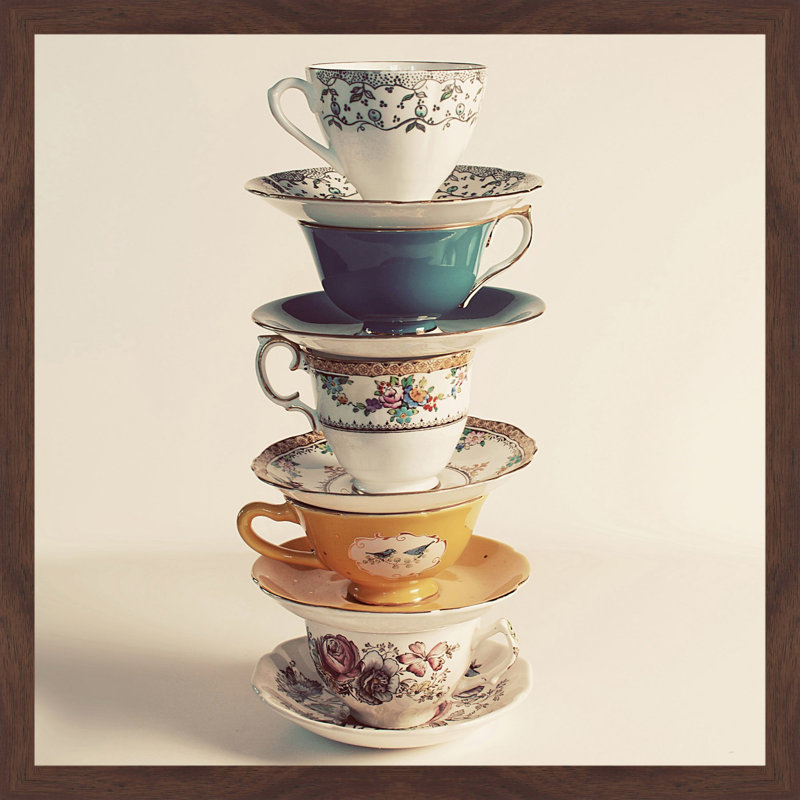 " Teacup Stack " by Elle Moss, 18" H x 18" W x 1.5" D