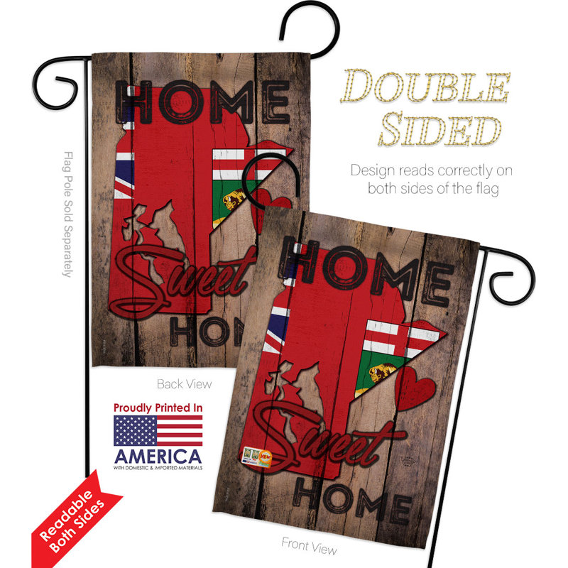 Double Sided 18.5 in. H x 13 in. W Polyester Garden flag