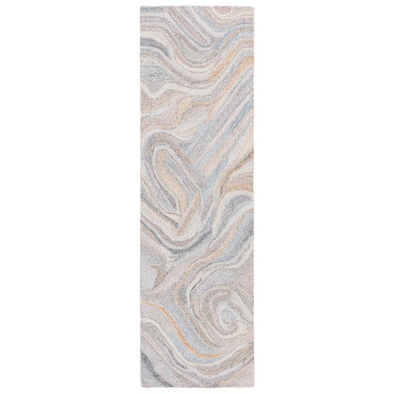 Parchette Hand Tufted Pet Yarn Pile Abstract Rug, Rectangle 5' x 8'