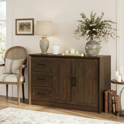 3-Drawer & 2-Door Accent Cabinet Storage Solution For Entryway, Living Room & Bedroom