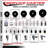 Phenolic Swivel Expanding Stem Caster Set with Brake SCC PLB 3-1/2" x 1"