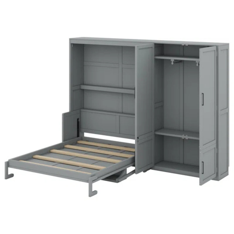 Lit escamotable avec lit escamotable Murphy, Gris