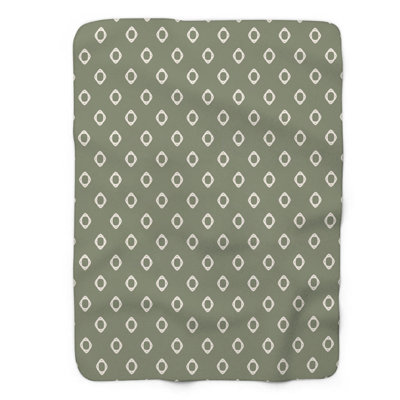 Olive Beads- 1 Piece Premium Sherpa Blanket 0230