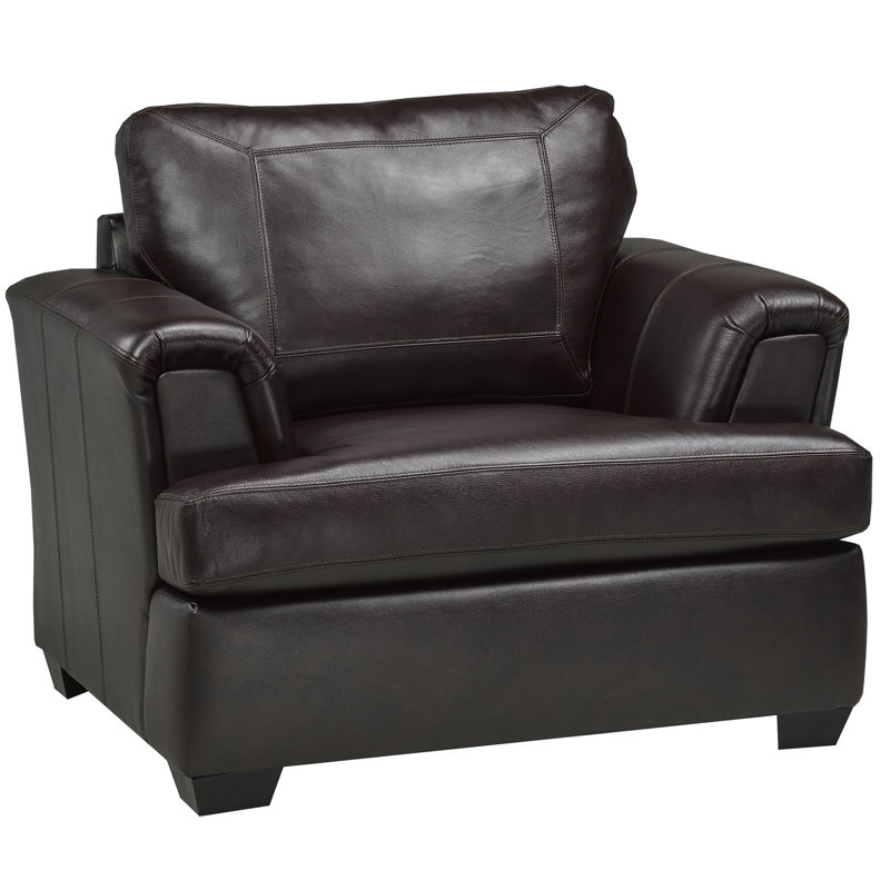 Fauteuil club en cuir fleur 43 po Verano