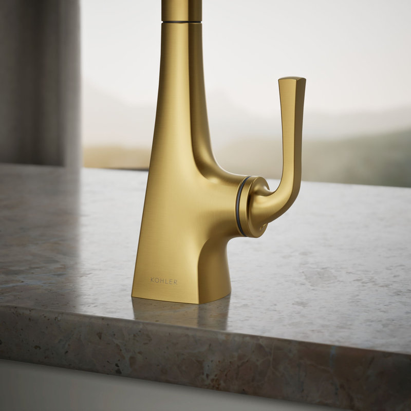 Robinet pour boissons Graze, Laiton brossé moderne éclatant
