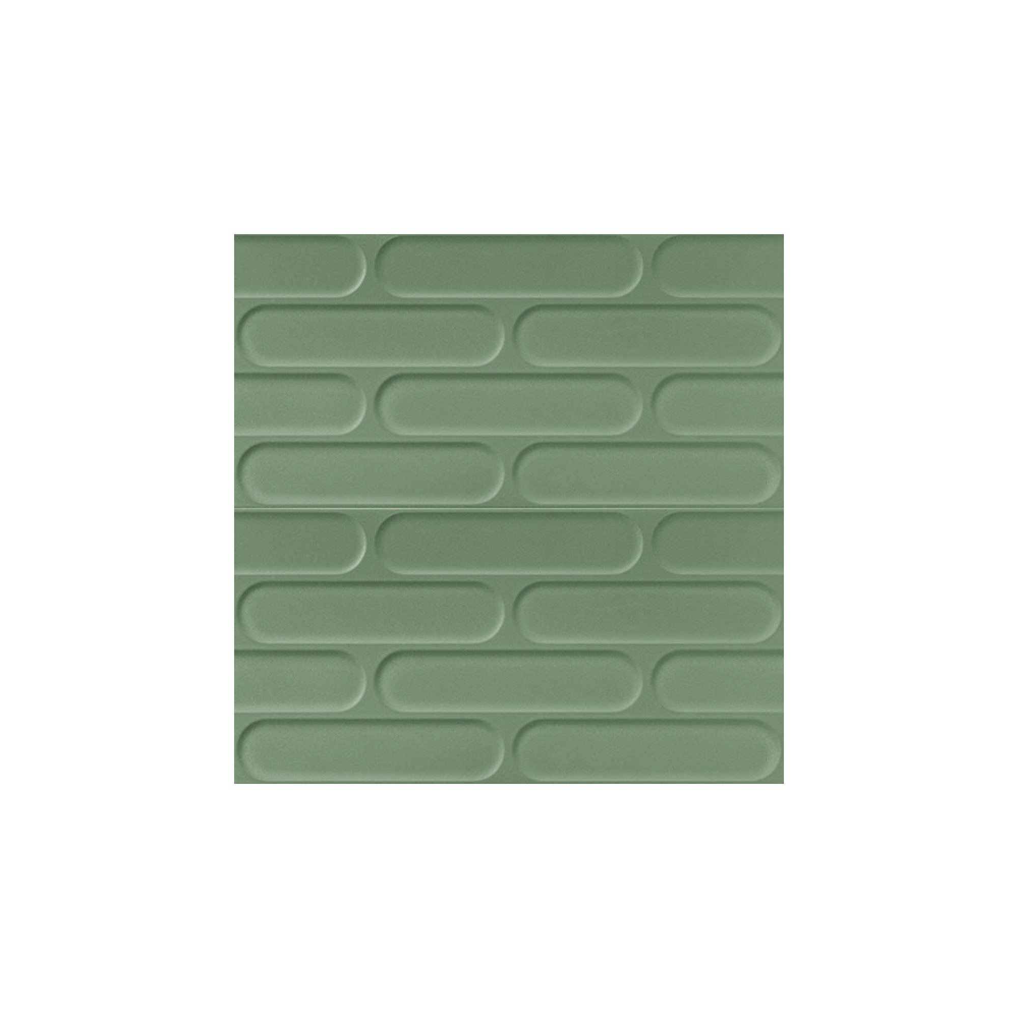 Biscotti  12" x 24" Fishscale 3D Italian Wall Tile, Salvia Green