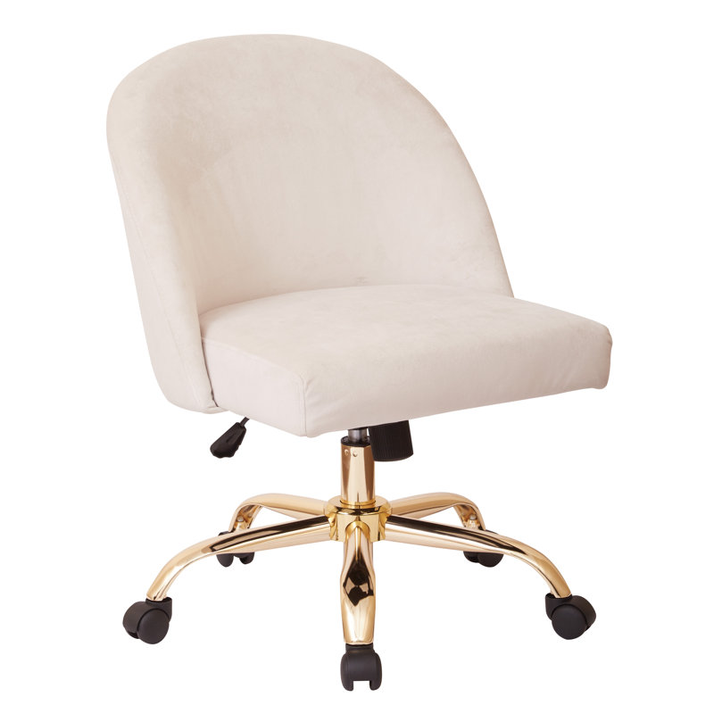Chaise de travail , Mélange de polyester de couleur perle aux huître