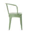 Ensemble bistro traditionnel pour 2 personnes avec table ronde, fauteuils en fer forgé, motif floral et design empilable Alan-23058017
