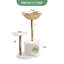 Arbre à chat moderne, poteau à griffer pour chat avec lit pour chat d'intérieur en osier naturel