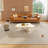 Modern Cloud-Shaped Solid Wood Coffee Table - Cream White Irregular Living Room Low Table, Minimalist Wabi-Sabi Style Creative Side Table