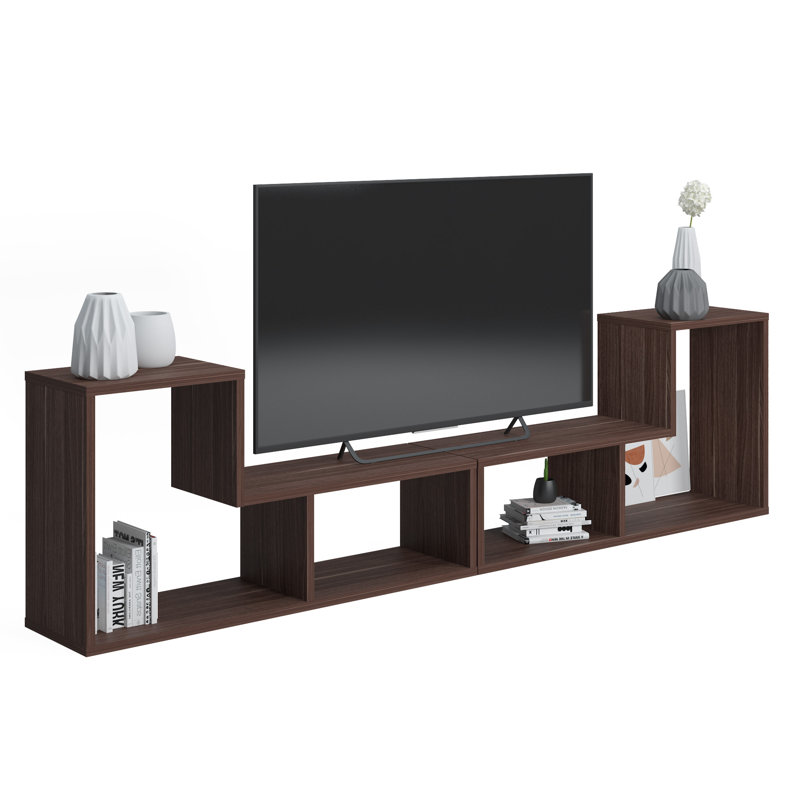 Legon TV Stand or Shelves, TV Unit, Free Combination, 190 x 55 x 40 cm TV Table for TVs up to 60", Walnut