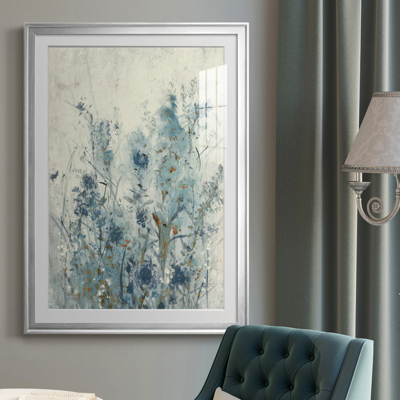 " UA CH Blue Spring II ", Silver Framed, 36.5" H x 26.5" W x 1" D