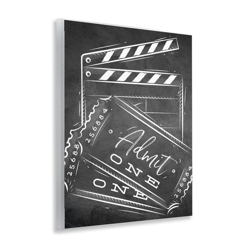 Admettez un film sur plaque, art mural, par Kim Allen