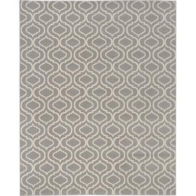 8' X 10' Grey Moroccan Power Loom Area Rug